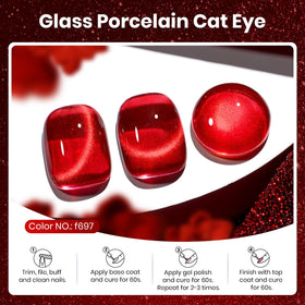 beetles Gel Polish Ruby Red Cat Eye Gel Nail Polish 15ML bottle side view