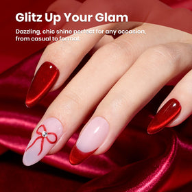 beetles Gel Polish Ruby Red Cat Eye Gel Nail Polish 15ML packaging