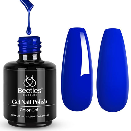 beetles Gel Polish Sapphire Love royal blue gel nail polish front view