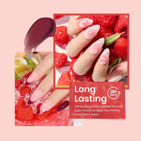 beetles Gel Polish Set 6 Pcs Burgundy Red Purple with UV lamp