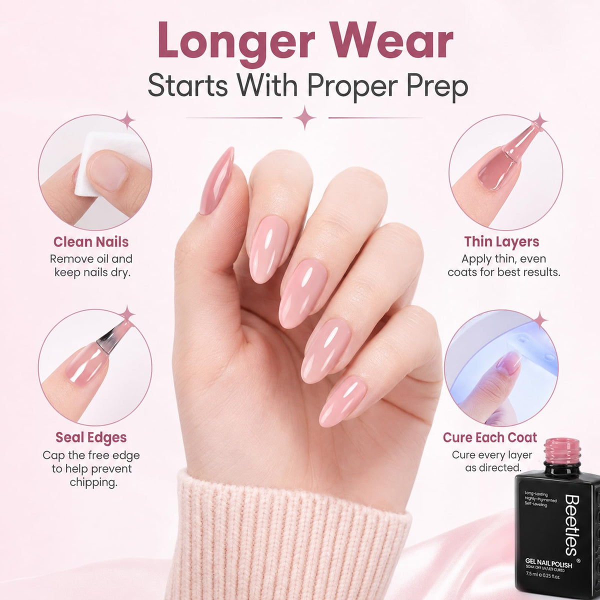beetles Gel Polish set displayed on a stylish background