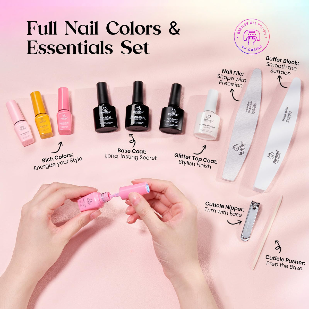 beetles Gel Polish set in a stylish packaging