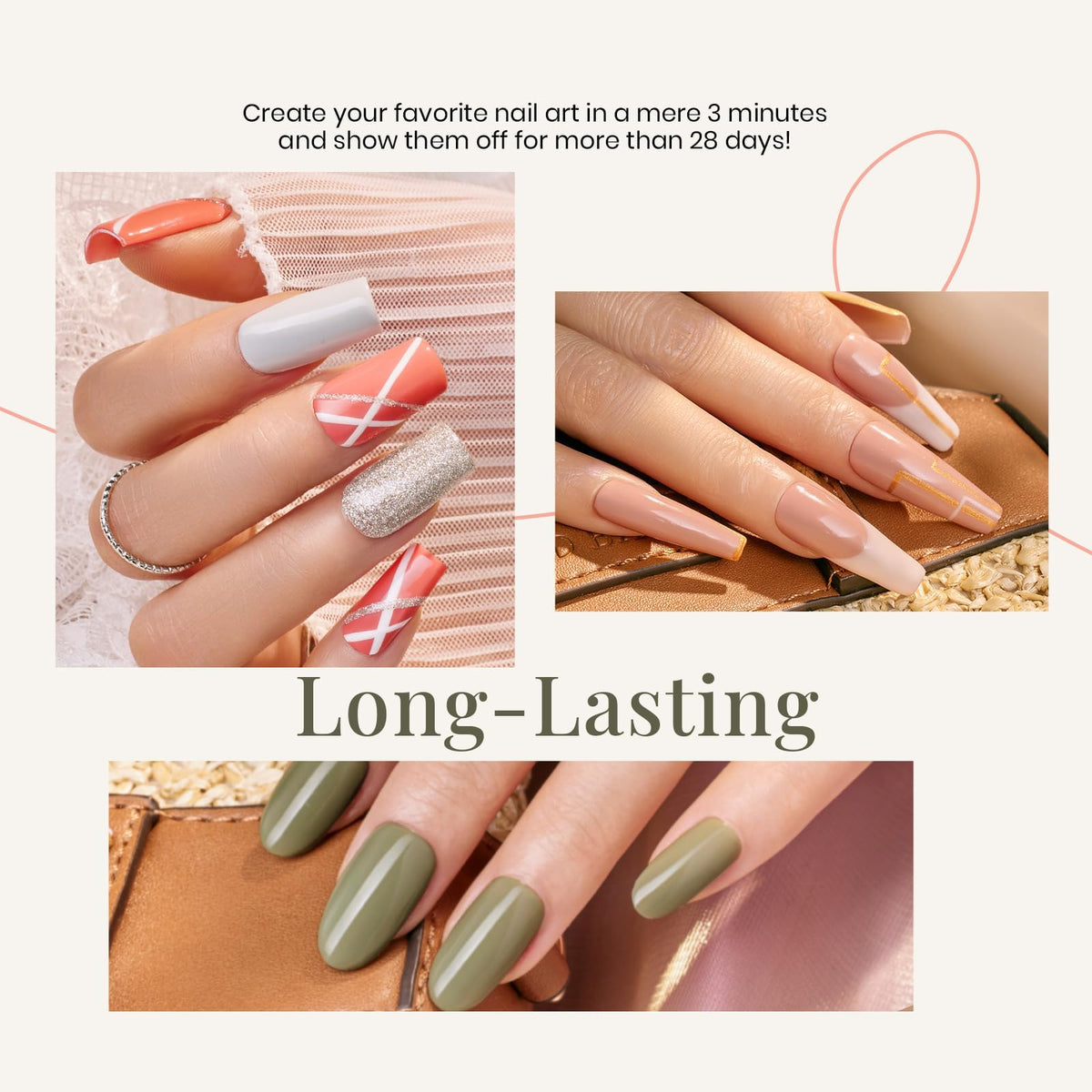 beetles Gel Polish Set watermelon red shade close-up