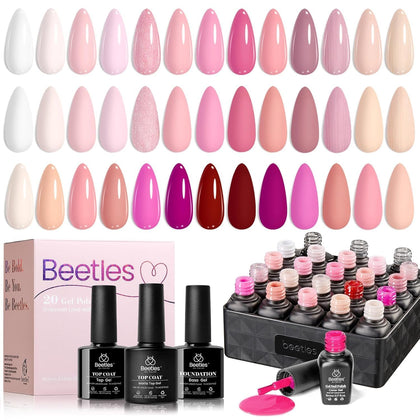 beetles Gel Polish Set with 20 colours in coordinated box