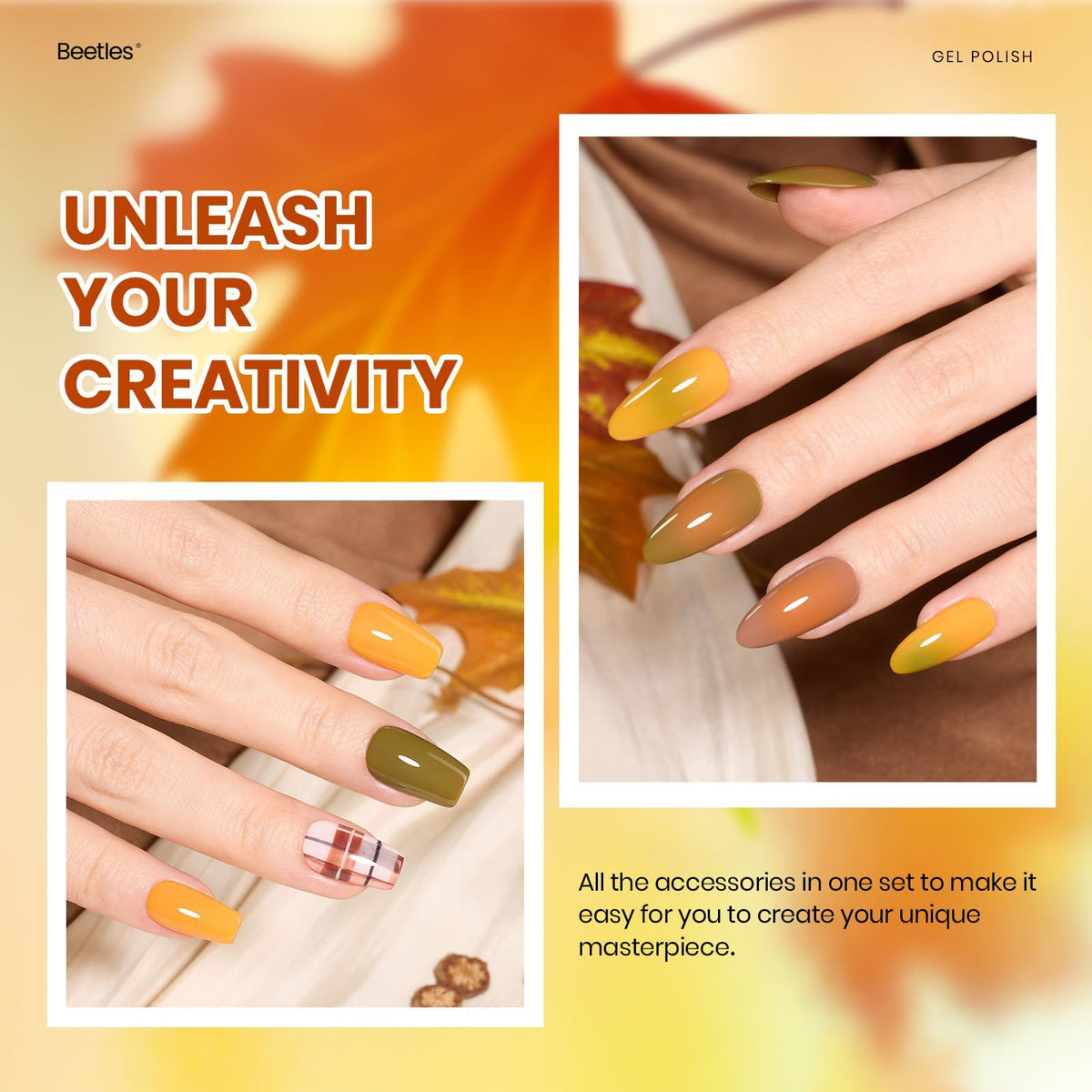 beetles Gel Polish set with various shades displayed