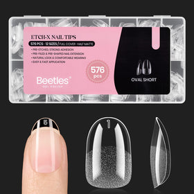 beetles Gel Polish Short Oval Nail Tips 576Pcs front view