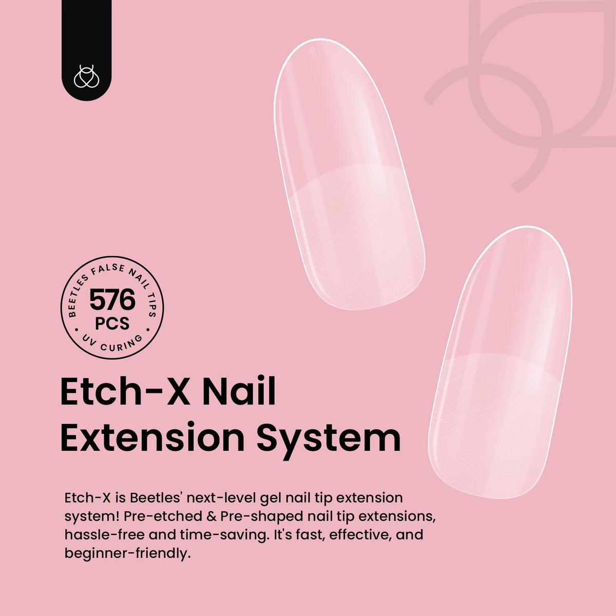 beetles Gel Polish Short Oval Nail Tips assorted sizes
