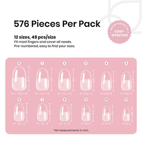 beetles Gel Polish Short Oval Nail Tips packaging