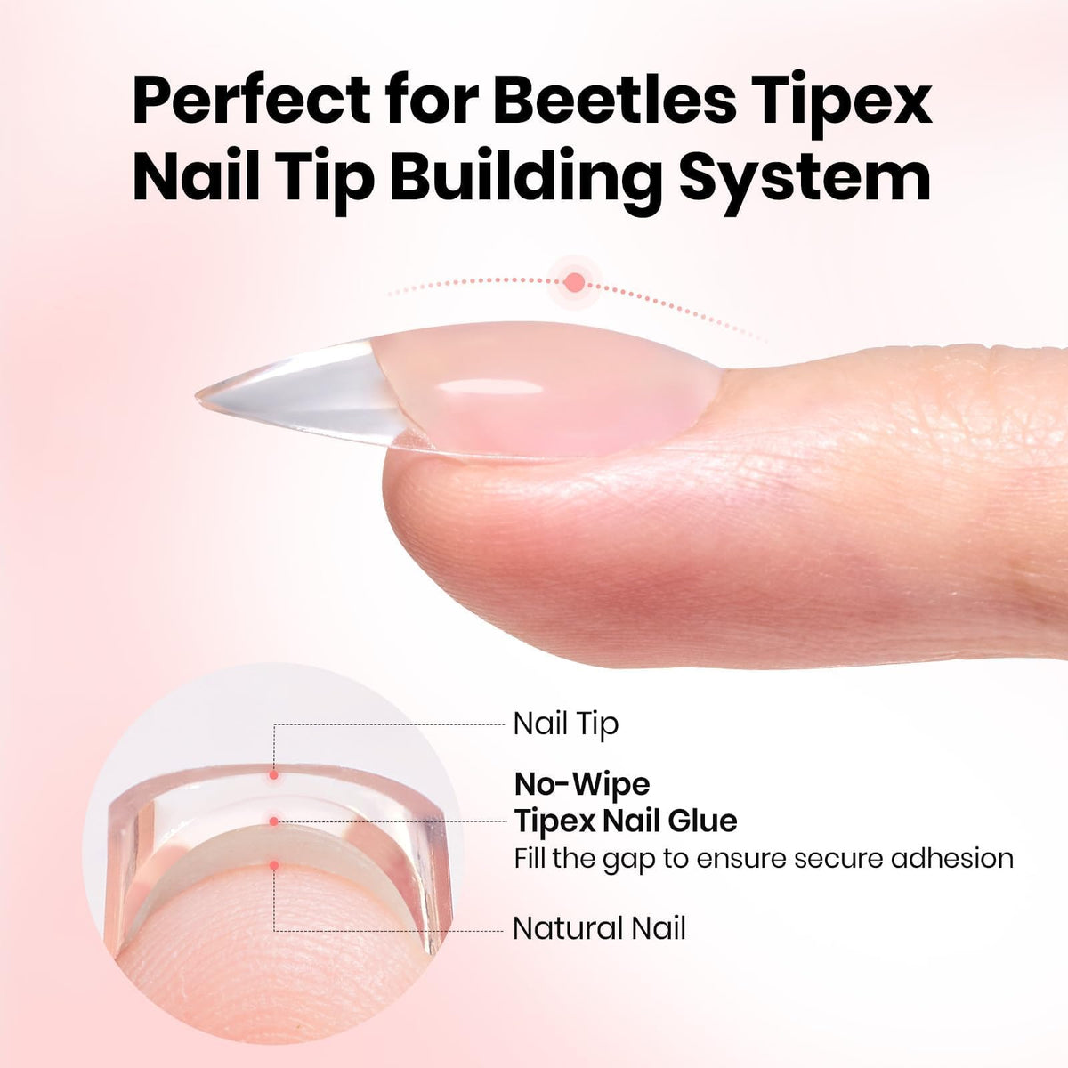 beetles Gel Polish Solid Nail Glue Gel 20g side view