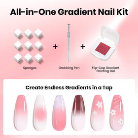 beetles Gel Polish sponges demonstrating gradient effect