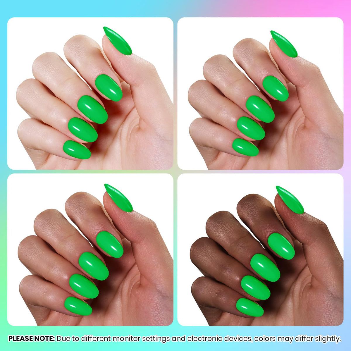 beetles Gel Polish summer neon shades on display