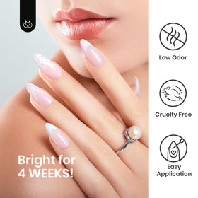 beetles Gel Polish Swirl Nail Art White Gel Liner curing under LED lamp