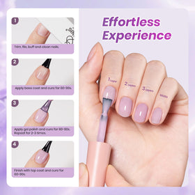 beetles Gel Polish Taro Milk Tea gel polish application on nails