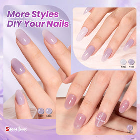 beetles Gel Polish Taro Milk Tea muted mauve shade bottle