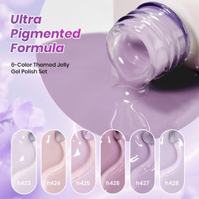 beetles Gel Polish Taro Milk Tea set displayed on a table