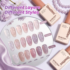 beetles Gel Polish Taro Milk Tea soft lavender shade bottle