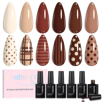 beetles Gel Polish Toasty Aroma Collection front view with six fall colours