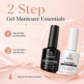 beetles Gel Polish Top Coat 15ml bottle front view