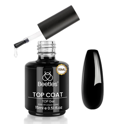 beetles Gel Polish Top Coat 15ml front view