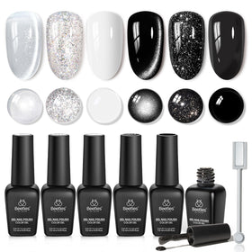 beetles Gel Polish Twilight Gleam Set front view with six bottles