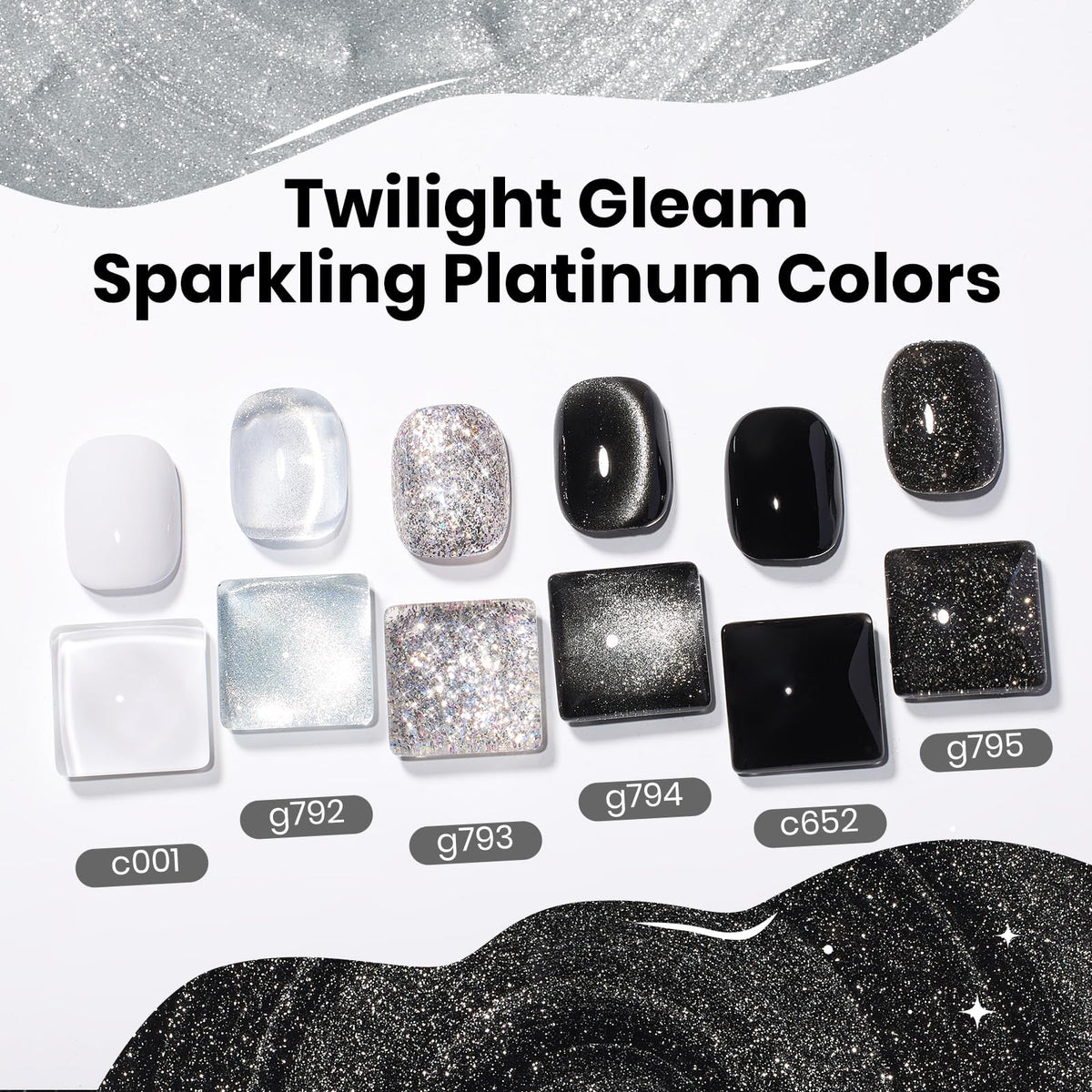 beetles Gel Polish Twilight Gleam Set with a UV lamp