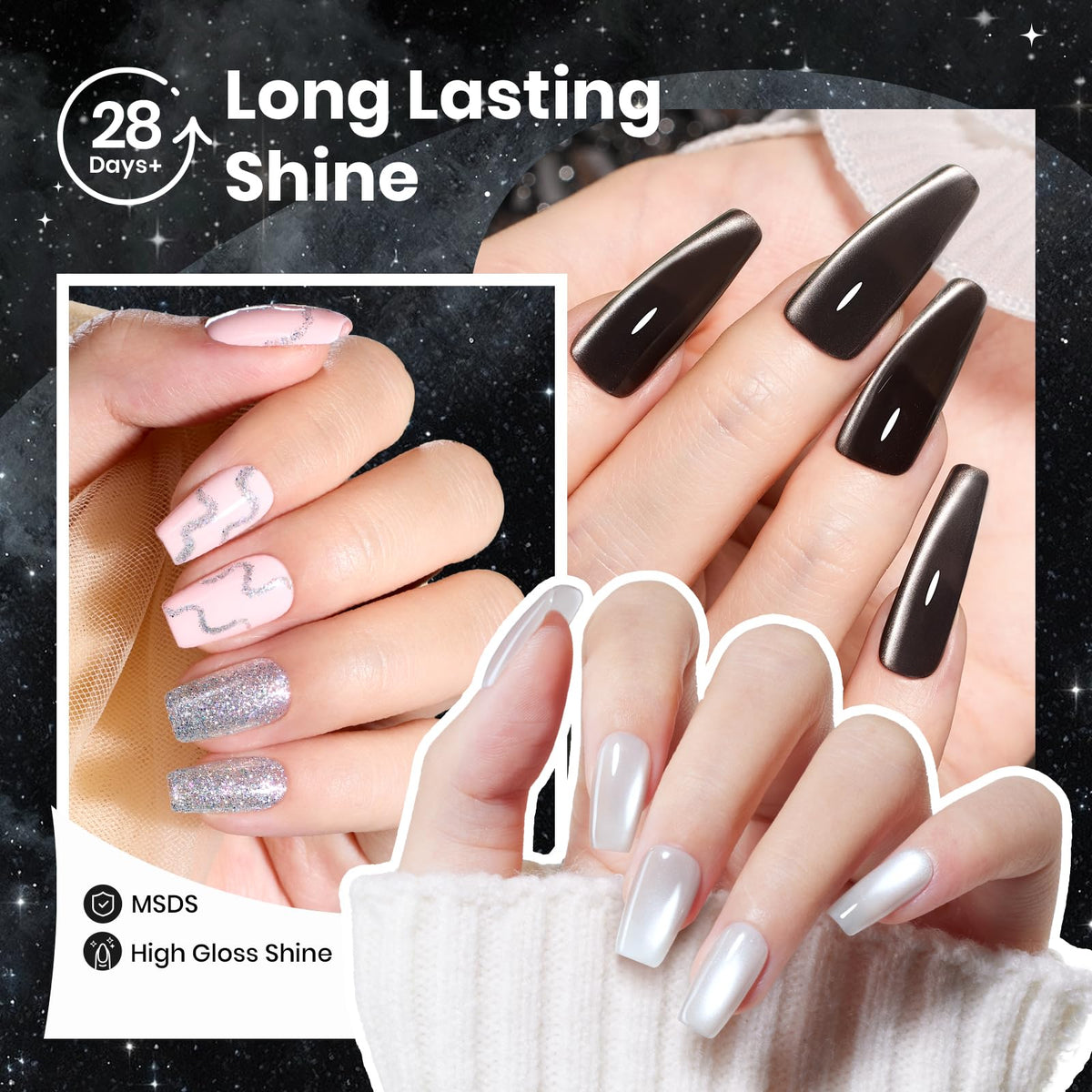 beetles Gel Polish Twilight Gleam Set with brush applicator