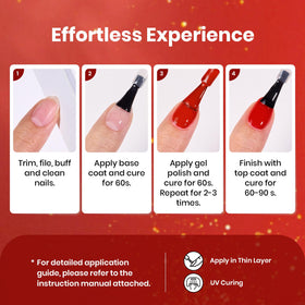 beetles Gel Polish vibrant nails after application