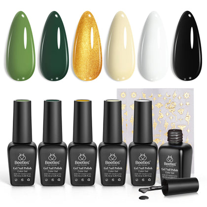 beetles Gel Polish Viper's Kiss set front view with all six colours