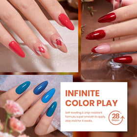 beetles Gel Polish warm-tone colour swatches