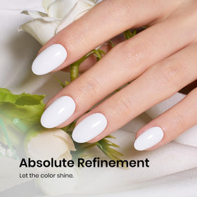 beetles Gel Polish White Gel Nail Polish in a nail art setup