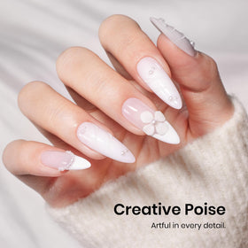 beetles Gel Polish White Gel Nail Polish with base and top coat