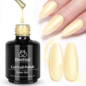 beetles Gel Polish Yellow Glitter Gel Nail Polish 15ML front view