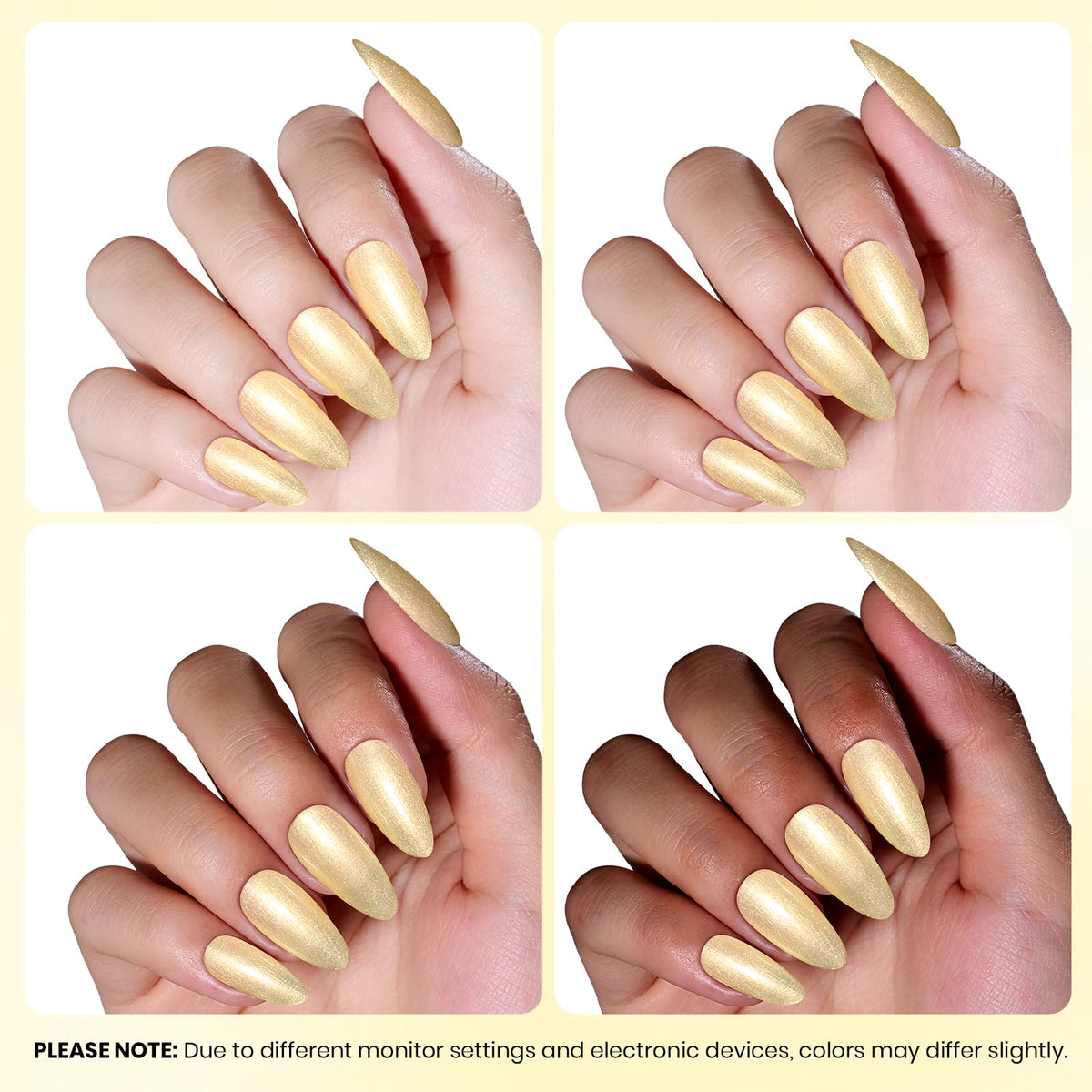 beetles Gel Polish Yellow Glitter Gel Nail Polish 15ML in a nail art setup