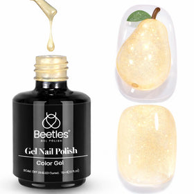 beetles Gel Polish Yellow Glitter Gel Nail Polish 15ML packaging details