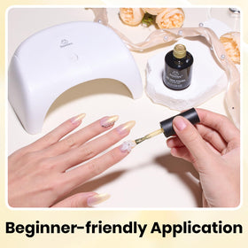 beetles Gel Polish Yellow Glitter Gel Nail Polish 15ML with glitter effect