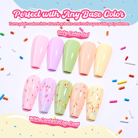 beetles Glitter Gel Top Coat 15ml with UV LED lamp for curing