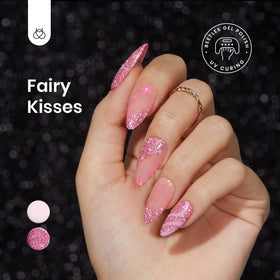 beetles Glitter Pink Gel Polish 15ML close-up of glitter