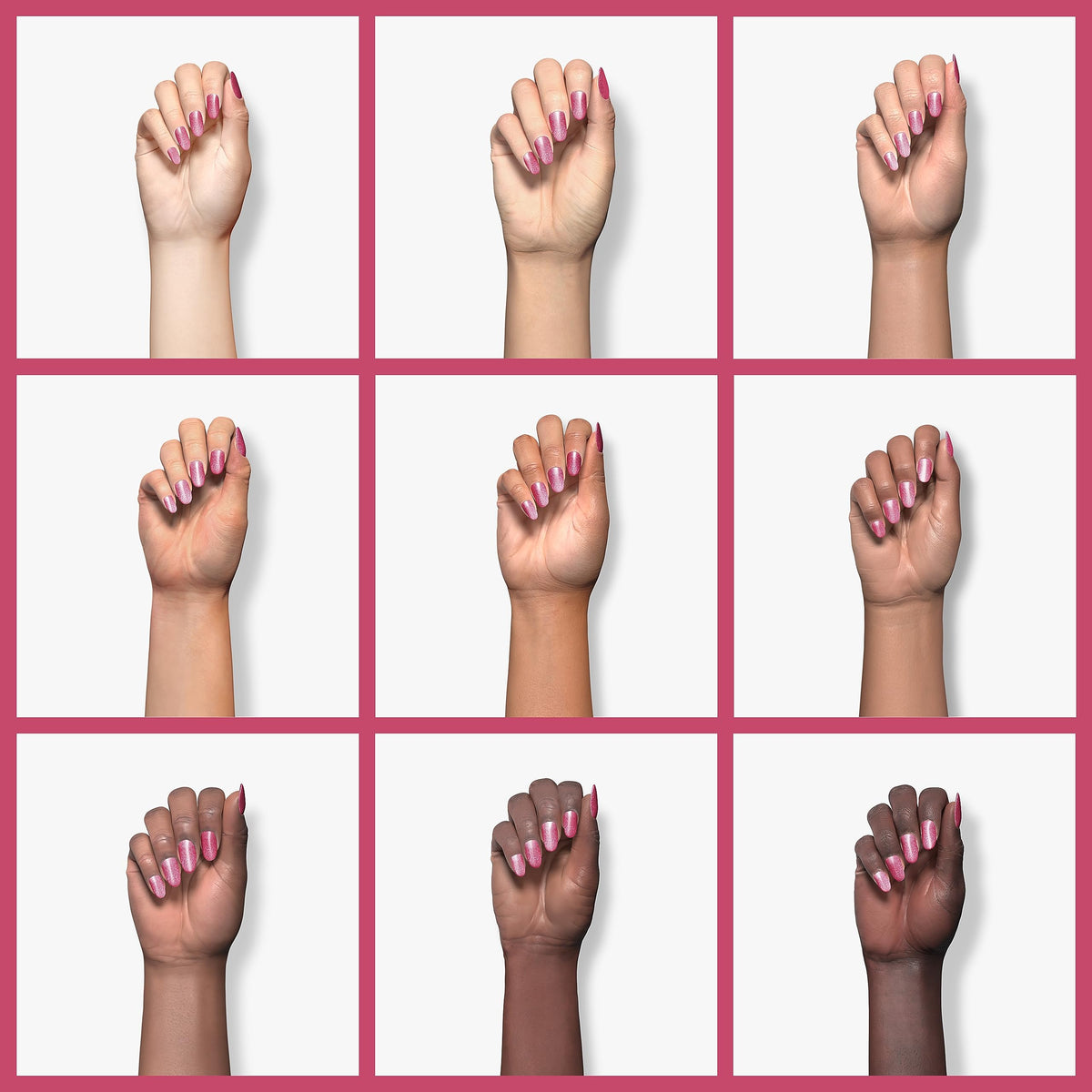 beetles Glitter Pink Gel Polish 15ML with LED lamp