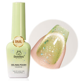 beetles Green Cat Eye Gel Nail Polish 9ML Mojito Mint front view
