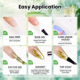 beetles Green Cat Eye Gel Nail Polish 9ML Mojito Mint lifestyle scene
