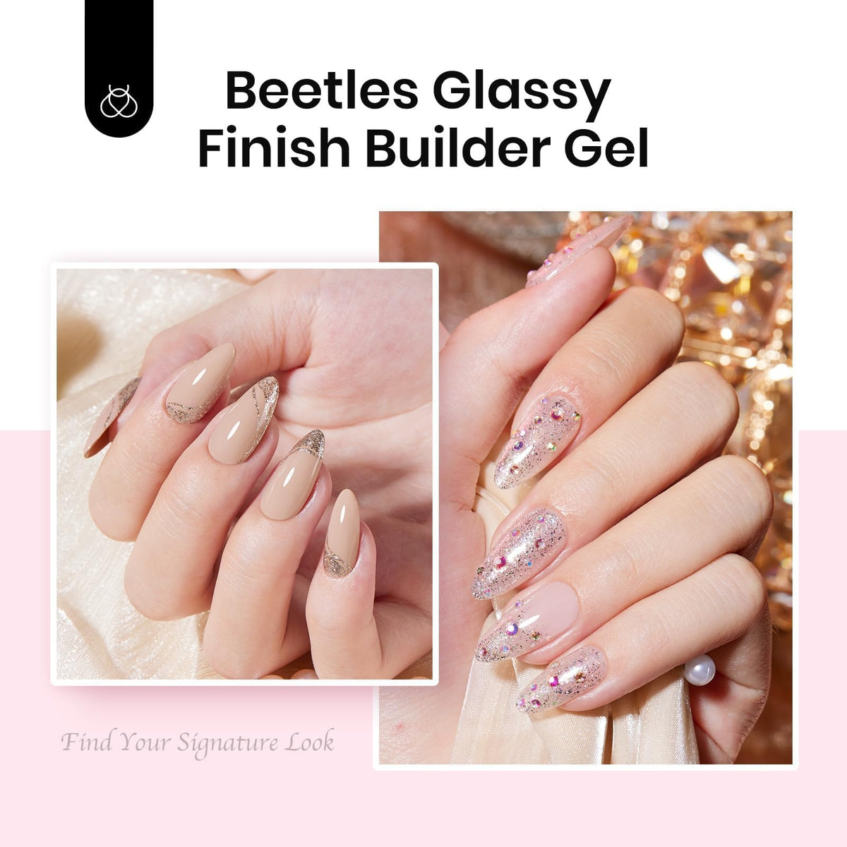 beetles Hard Gel Kit Mint Sheer in salon setting
