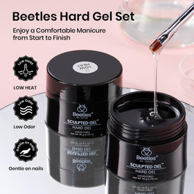 beetles Hard Gel Kit Mint Sheer with tools