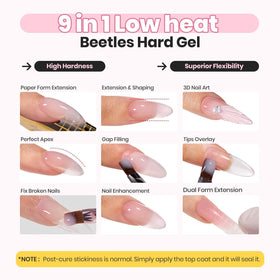 beetles Hard Gel Mint Sheer application process