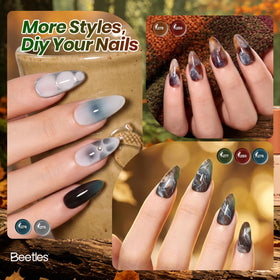 Beetles Jelly Gel Nail Polish bottles arranged in a line