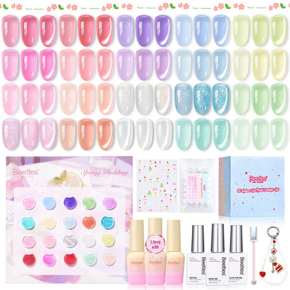 beetles Jelly Gel Nail Polish Set featuring 20 pastel colours