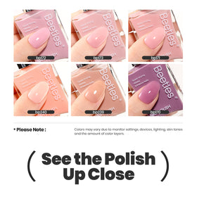 Beetles Jelly Nail Polish in nude shade applied on nails