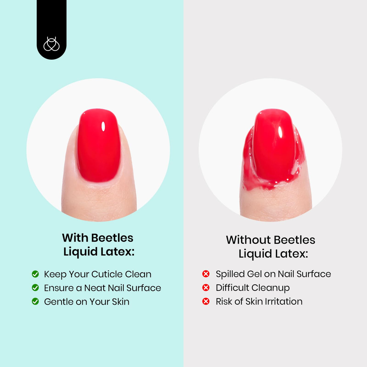 beetles Liquid Latex Cuticle Guard set including two bottles and a cleanup stick