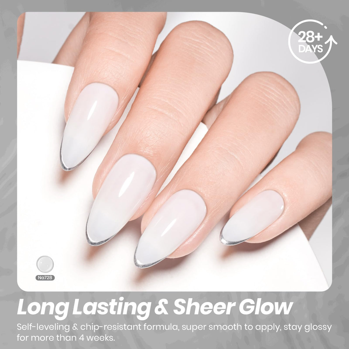 Beetles Milky White Gel Nail Polish in lifestyle setting