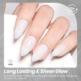 Beetles Milky White Gel Nail Polish in lifestyle setting