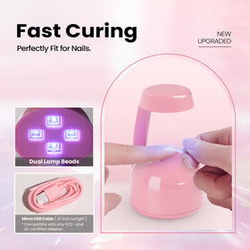 beetles Mini UV Lamp compact design on manicure desk